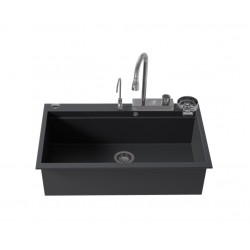 Ένθετος Νεροχύτης Quartz Multi Granite Sanitec 850 Μ79xΠ50cm Nero (Μαύρο) Ένθετος Νεροχύτης Quartz Multi Granite Sanitec 850 Μ79xΠ50cm Nero (Μαύρο)